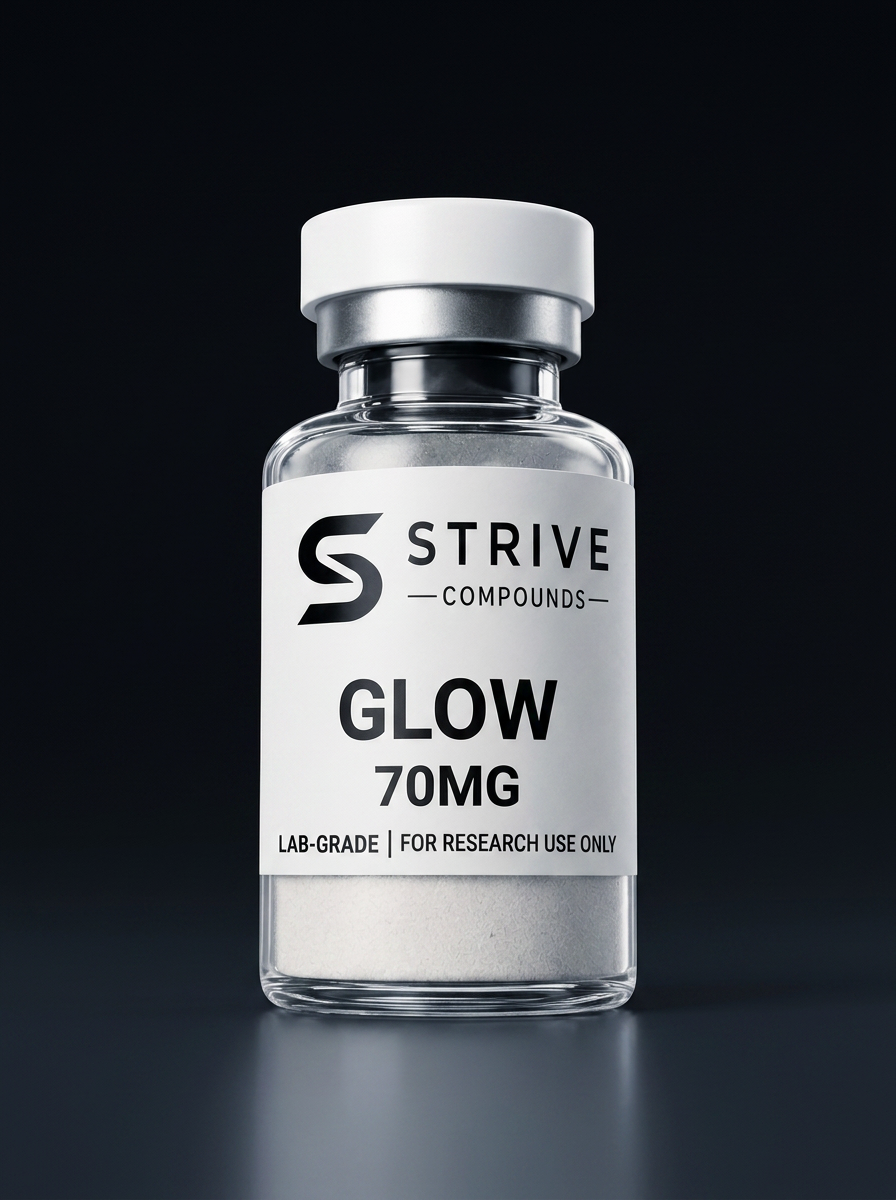 Glow 70mg research vial